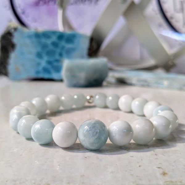 LARIMAR & ACQUAMARINA – bracciale in pietre